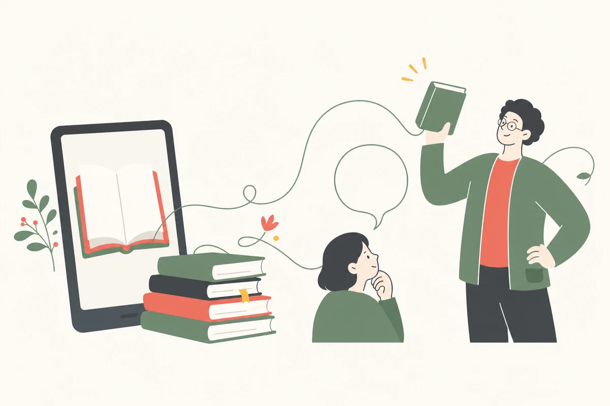 書籍を起点に読者と問い合わせがつながるKindle出版プロデュースのイメージイラスト